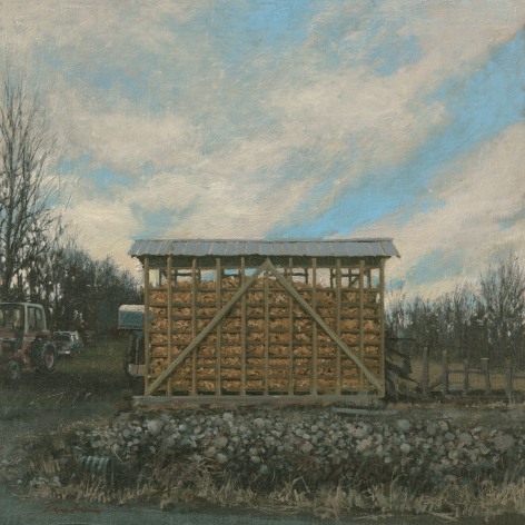 linden frederick, Crib, 2012, oil on panel, 6 x 6 inches