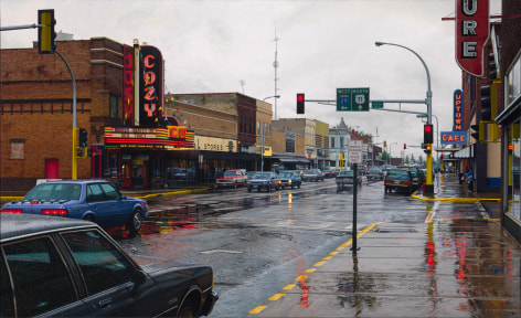 Davis Cone, Cozy/Rainy Day, 2012, digital print and silk screen, 29 x 44 inches (paper), 23 1/2 x 39 inches (image), Edition of 50