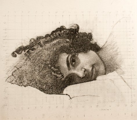Bernardo Siciliano, Samira (SOLD), 2009, graphite on paper, 22 1/2 x 24 inches