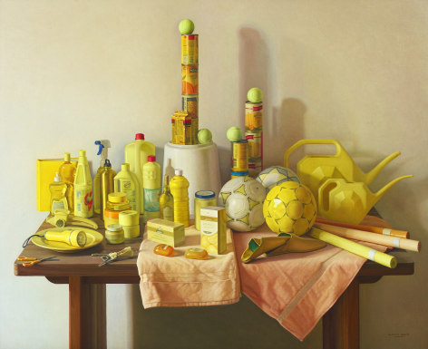 Claudio Bravo, Marjana amarillo / Yellow Marjana, 2008, oil on canvas, 51 1/8 x 63 3/4 inches