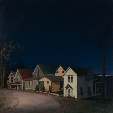 Linden Frederick, Sea Street, 2010, oil on linen, 40 x 40 inches