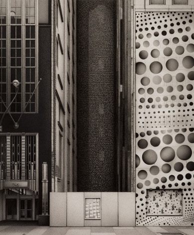 anthony mitri, Southern Exposure, 745 Fifth Avenue, Manhattan, 2015, charcoal on paper  18 1/4 x 15 inches