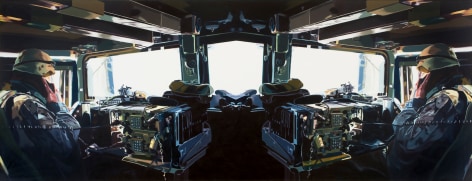 Megan Rye, Drive, 2008, oil on canvas, 42 x 110 inches
