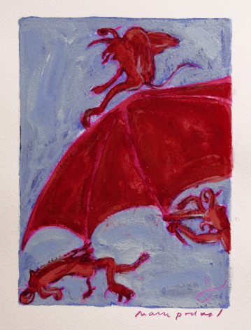 Mark Podwal, The Devil Proper, 2006, acrylic, gouache and colored pencil on paper, 7 1/5 x 5 1/2 inches