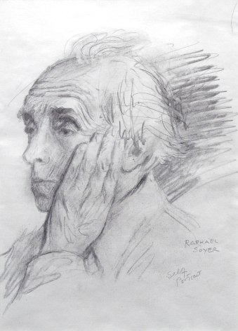 Raphael Soyer, Self-Portrait, n.d graphite on paper, 11 3/8 x 7 3/4 inches