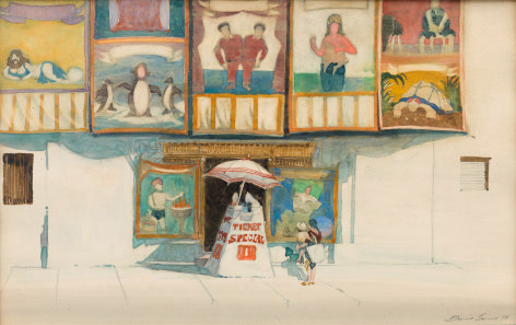 David Levine, Freak House, 1994, watercolor on paper, 11 x 17 1/2 inches
