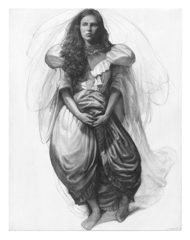 Steven Assael, Wedding Study, 2013, graphite and crayon on paper, 14 x 10 3/4 inches