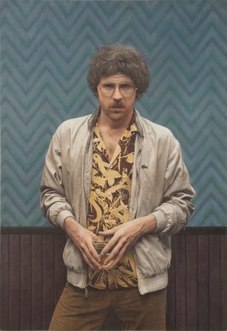 Kent Bellows, Self-Portrait in Color (SOLD), 1997, acrylic on board, 27 x 18 inches