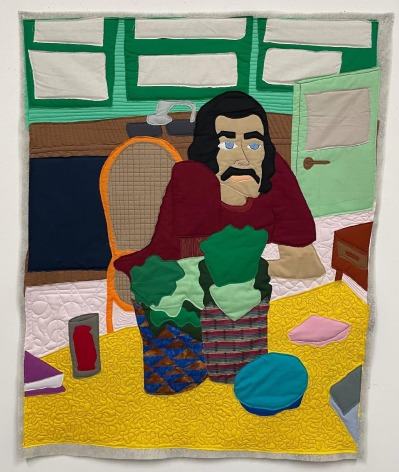 Michael C. Thorpe Conversations with Jack, 2023 textile, quilting cotton, and thread 53 1/2 x 43 1/2 inches