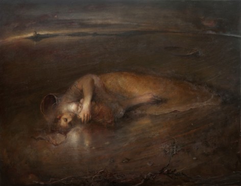 odd nerdrum, Stranded, oil on canvas, 59 1/4 x 76 1/4 inches
