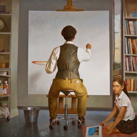 Bo Bartlett, A New Beginning (SOLD), 2008, oil on linen, 60 x 60 inches