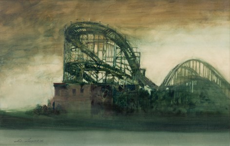 David Levine The Past, 2002, watercolor on paper, 12 1/2 x 19 3/4 inches