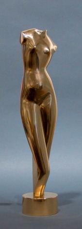 Alexander Archipenko, White Torso, 1916, cast later, polished bronze, 18 1/2 x 3 3/4 x 2 3/4 inches