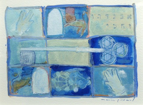 Mark Podwal, Tens, 1997, acrylic, gouache and colored pencil on paper, 10 x 12 inches
