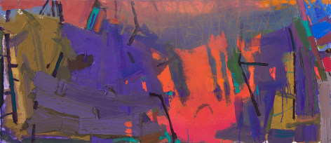 Mulberry Glade 3, 2011-2012, oil on linen, 26 x 60 inches