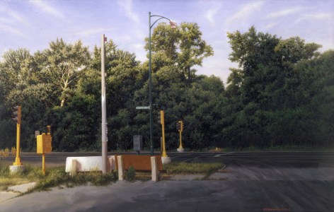 Bill Vuksanovich, Addison and Cumberland, 1989-2001, oil on canvas, 24 x 37 7/8 inches