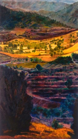 Peter Krausz, (No) Man's Land No. 1, 2008, tempera and oil on canvas, 84 x 48 inches