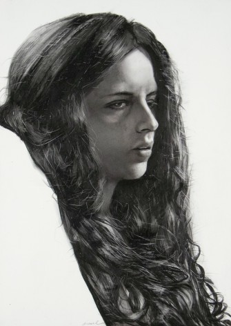 Steven Assael, Kelsey, 2021, graphite and crayon on paper, 14 x 10 inches