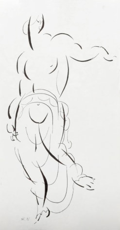 Elie Nadelman, Untitled (SOLD), c. 1912, pen and black ink on paper, 17 1/2 x 12 1/2 inches