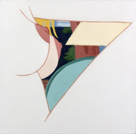 Tom Wesselmann, Study for Bedroom Painting #57 (SOLD), 1983, oil on canvas, 8 x 8 1/8 inches