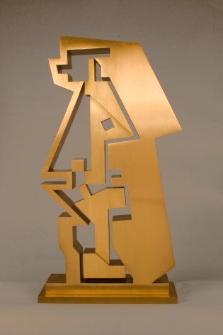 Ernest Tino Trova, Gox #3 (SOLD), 1976, bronze with gold patina, 37 x 26 x 6 inches