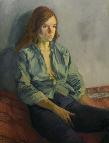 Raphael Soyer, Young Woman, 1972, oil on canvas, 34 x 26 inches