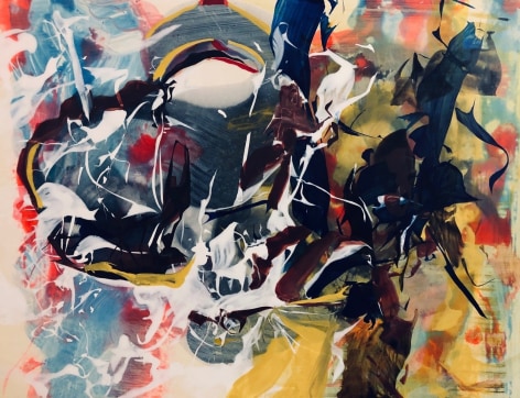 Kim Piotrowski, Last Time, 2019, ink on panel, 12 x 16 inches