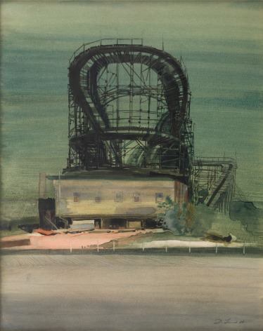 david levine, Goya at Coney (NFS), 1982, watercolor on paper, 15 x 12 inches