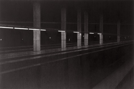 anthony mitri, 11:01 A.M., Penn Station, NY, NY, 2005, charcoal on paper, 12 1/4 x 18 3/8 inches