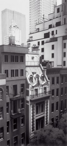 Anthony Mitri West 54th Street from The Museum of Modern Art (SOLD), New York, NY, 2006, charcoal on paper, 36 x 16 1/2 inches