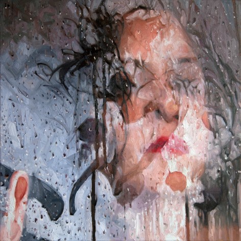 alyssa monks, Hole (SOLD), 2017, oil on linen, 32 x 32 inches