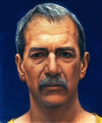 William Beckman, Portrait of Gregory Gillespie, 1996, oil on panel, 14 x 11 1/2 inches, Private Collection, PA