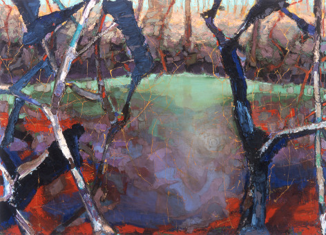 Hemlock Lake, 2002 oil on canvas 56 x 79 inches
