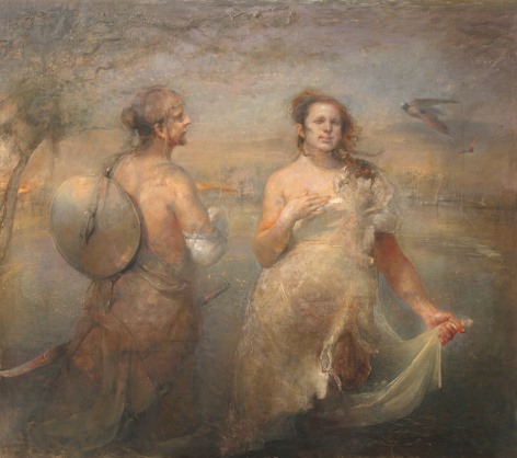 Odd Nerdrum, Egg Snatchers, oil on canvas, 70 1/2 x 79 1/2 inches