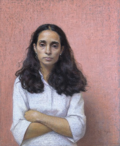 Ellen Eagle Evelyn With Arms Folded, 2003, pastel on pumice board, 11 x 9 inches