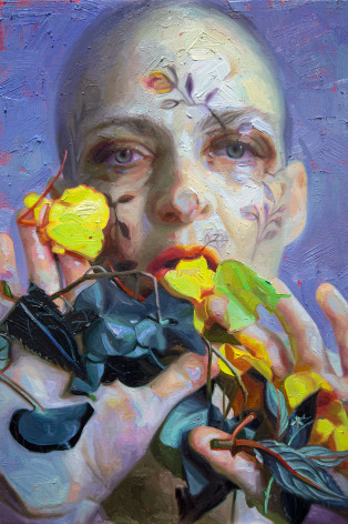 Alyssa Monks, Stay Open, 2020, oil on panel, 18 x 12 inches