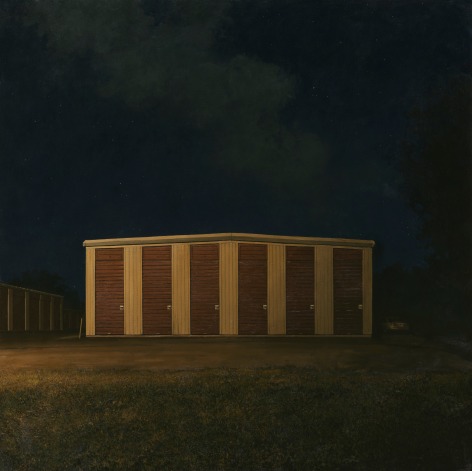 linden frederick, Self-Storage, 2014, oil on linen, 65 x 65 inches
