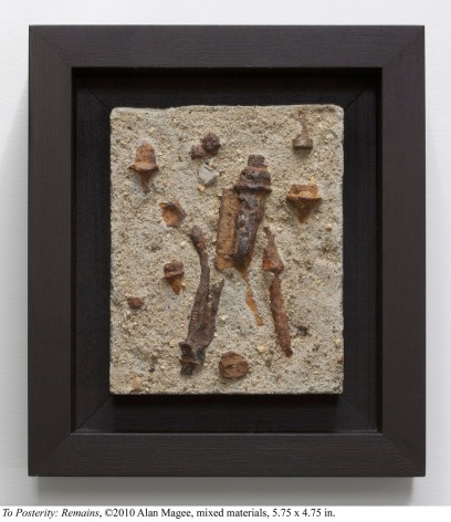 Alan Magee, To Posterity: Remains, 2010, mixed media, 5.75 x 4.75 inches