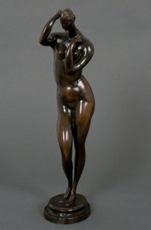 Elie Nadelman, Standing Female Nude, c. 1909-1915, bronze, 15 x 5 1/4 x 4 inches