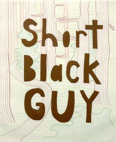 Michael C. Thorpe, Short Black Guy, 2022, cardstock and color pencil, 17 x 14 inches