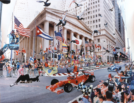 david mach, Federal Express, 2005, collage, 62 1/2 x 82 inches
