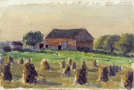 Oscar Bluemner, Richmond Hill Oct. 7, 05, 1905, watercolor on paper, 4 5/8 x 7 inches