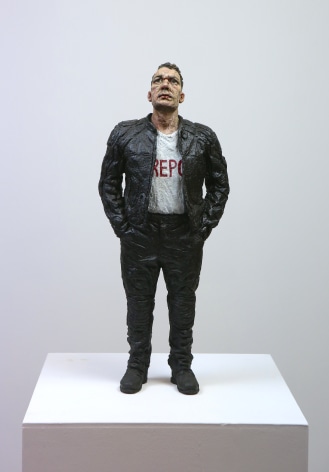 Sean Henry, Repo, 2014, bronze, oil paint, 21 x 8 3/4 x 5 1/2 inches, Edition 1/9