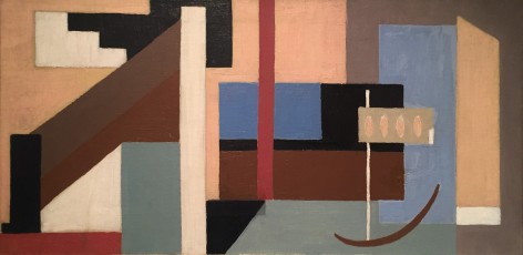 Ilya Bolotowsky, Untitled, 1935, oil on canvas, 18 x 32 inches