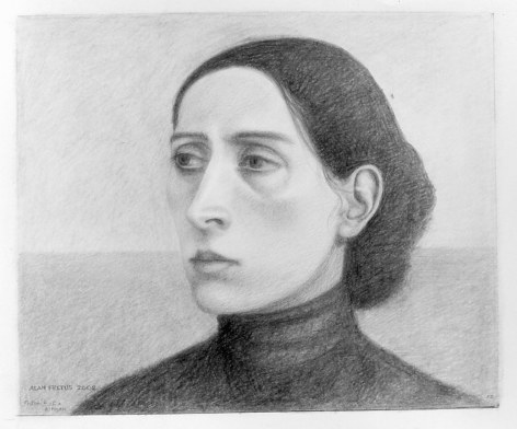 Alan Feltus, Portrait of a Woman, 2002, pencil on heavy paper, 11 7/8 x 14 inches