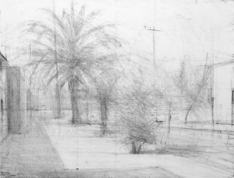 robert bauer, Landscape #2, 1998, graphite on paper, 8 x 10 inches