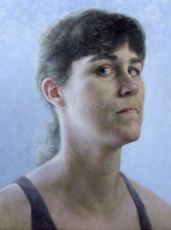 michele fenniak, Swimmer, 2004, oil on panel, 15 3/4 x 11 7/8 inches