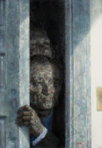 Joseph Hirsch, Visit, 1964, oil on canvas, 21 3/4 x 15 inches