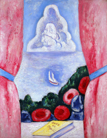 marsden hartley, View from a Window, c. 1935-36, oil on canvas board, 24 x 18 inches
