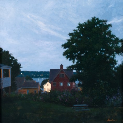 Linden Frederick, A Midsummer Night (SOLD), 2008, oil on panel, 12 1/4 x 12 1/4 inches